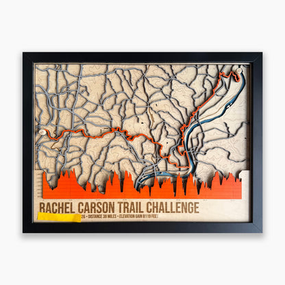Custom Walking & Hiking Route Map – Personalised Wood Art