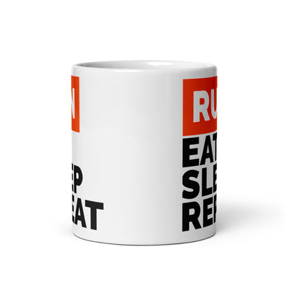 Run. Eat. Sleep. Repeat. – Running Coffee Mug