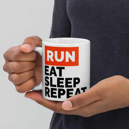 Run. Eat. Sleep. Repeat. – Running Coffee Mug