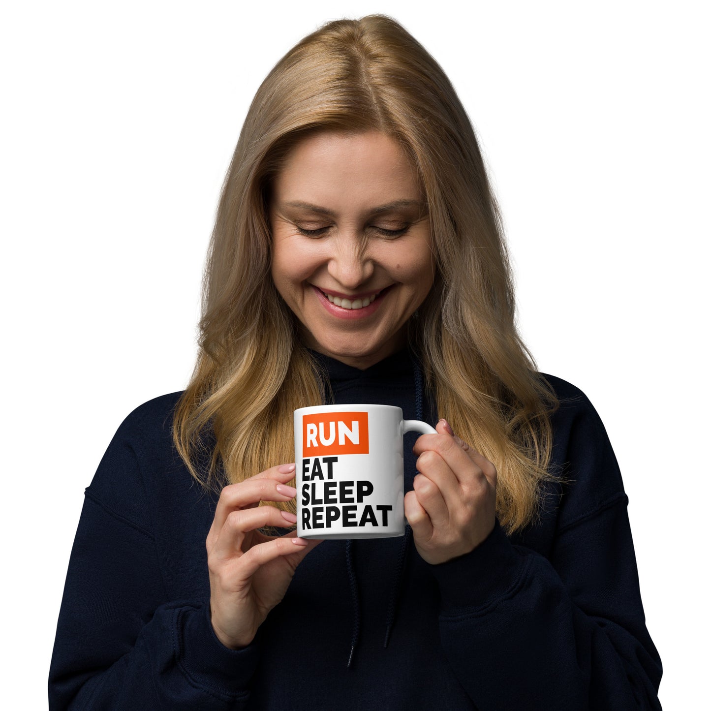 Run. Eat. Sleep. Repeat. – Running Coffee Mug