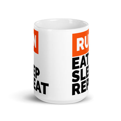 Run. Eat. Sleep. Repeat. – Running Coffee Mug