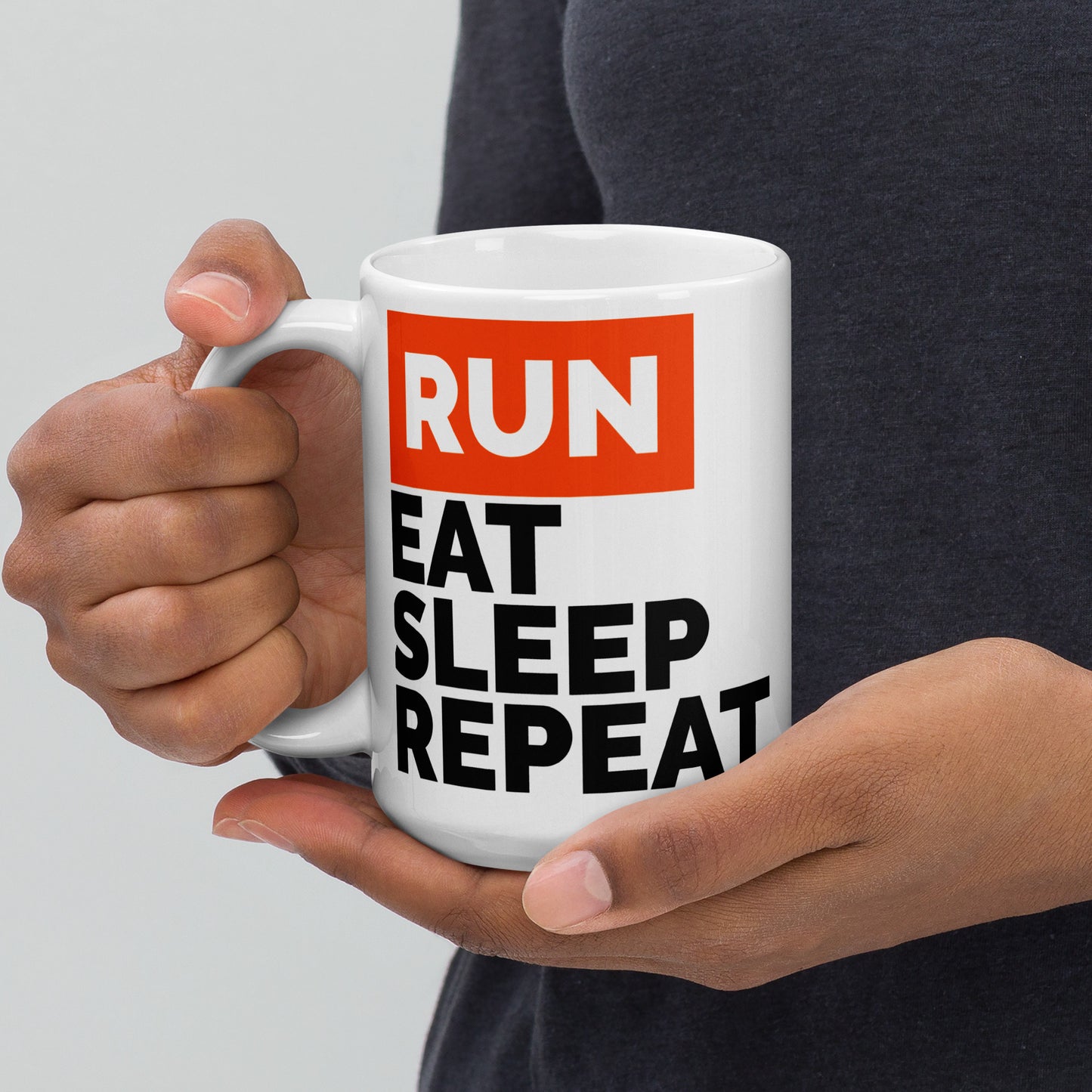 Run. Eat. Sleep. Repeat. – Running Coffee Mug