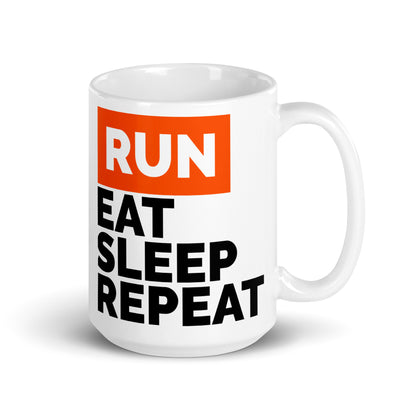 Run. Eat. Sleep. Repeat. – Running Coffee Mug