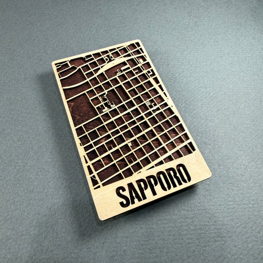 Sapporo Mini Map - Wood