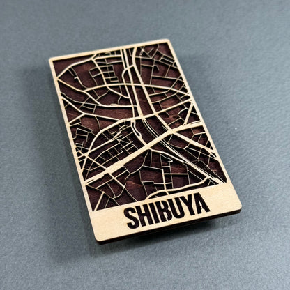Shibuya Mini Map - Wood