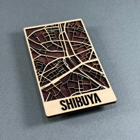 Shibuya Mini Map - Wood