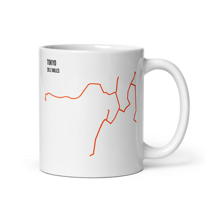 Tokyo 26.2 Miles – Running Route Coffee Mug