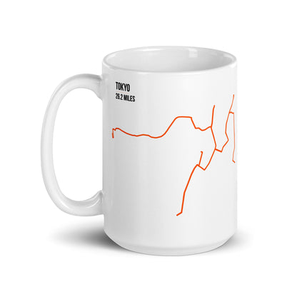 Tokyo 26.2 Miles – Running Route Coffee Mug