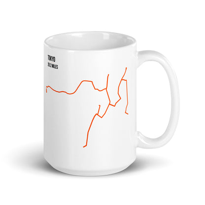 Tokyo 26.2 Miles – Running Route Coffee Mug