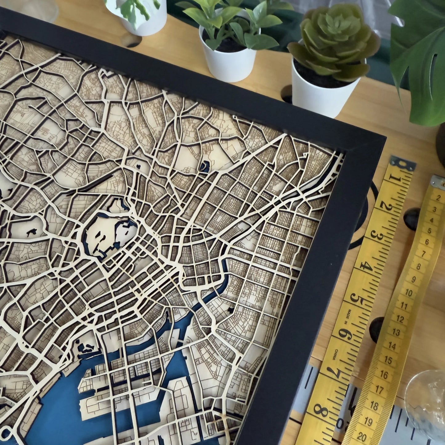 Tokyo City Map – Handcrafted Wooden Wall Art