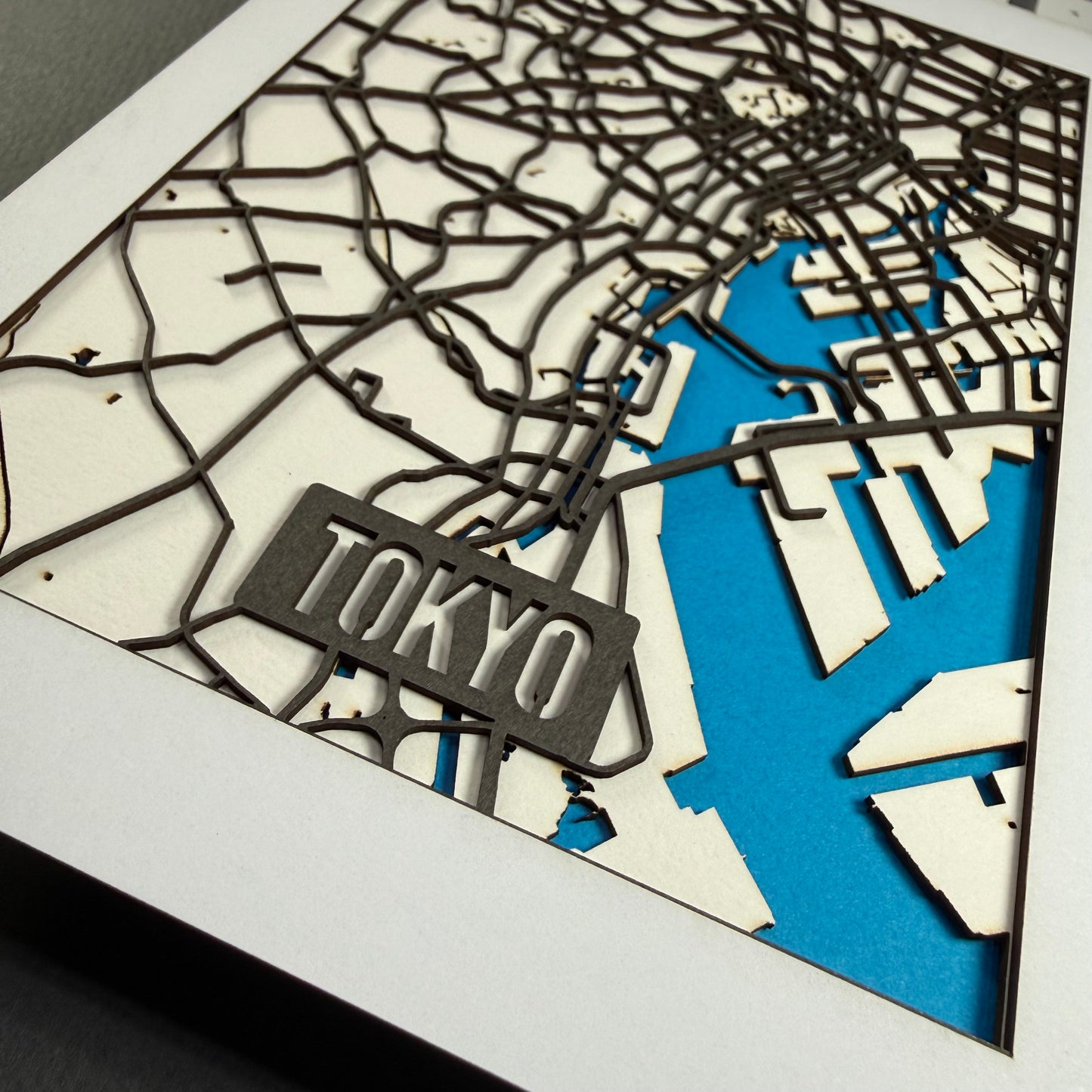 Tokyo Layered City Map | 5 × 7 Paper Art