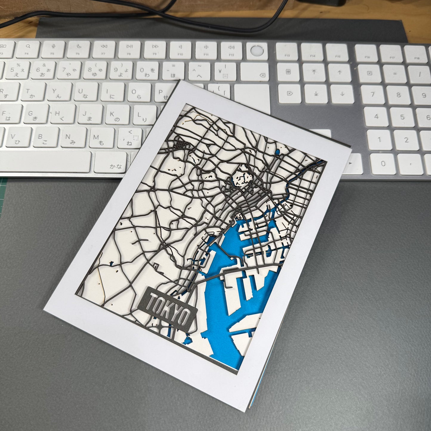 Tokyo Layered City Map | 5 × 7 Paper Art