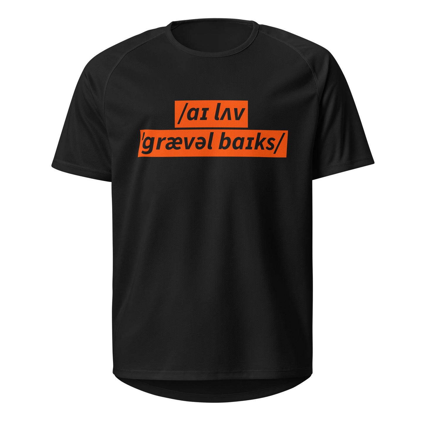 I Love Gravel Bikes Sports Jersey, Adult Cyclist