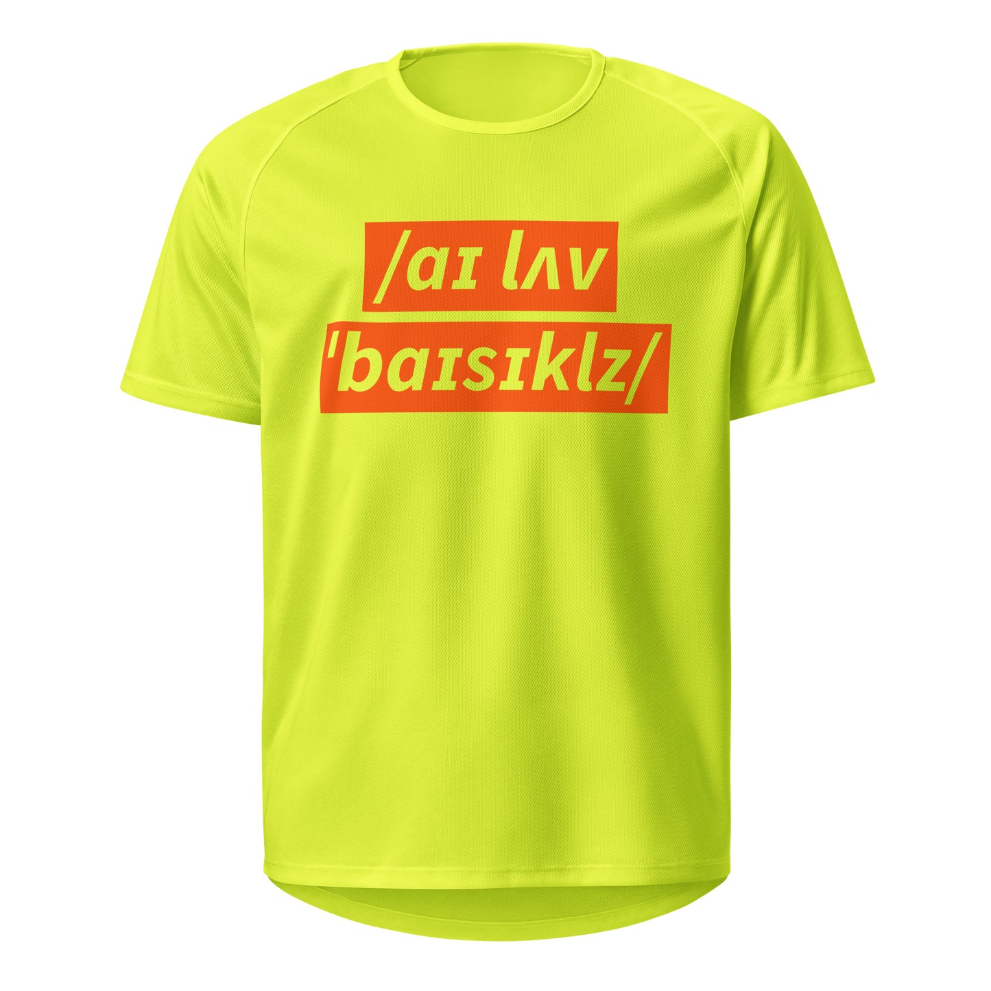 I Love Bicycles Sports Jersey, Adult Cyclist