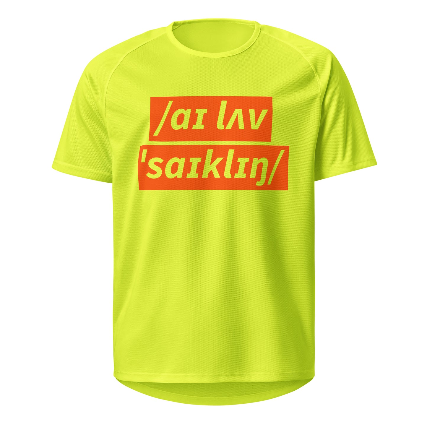 I Love Cycling Sports Jersey, Adult Cyclist