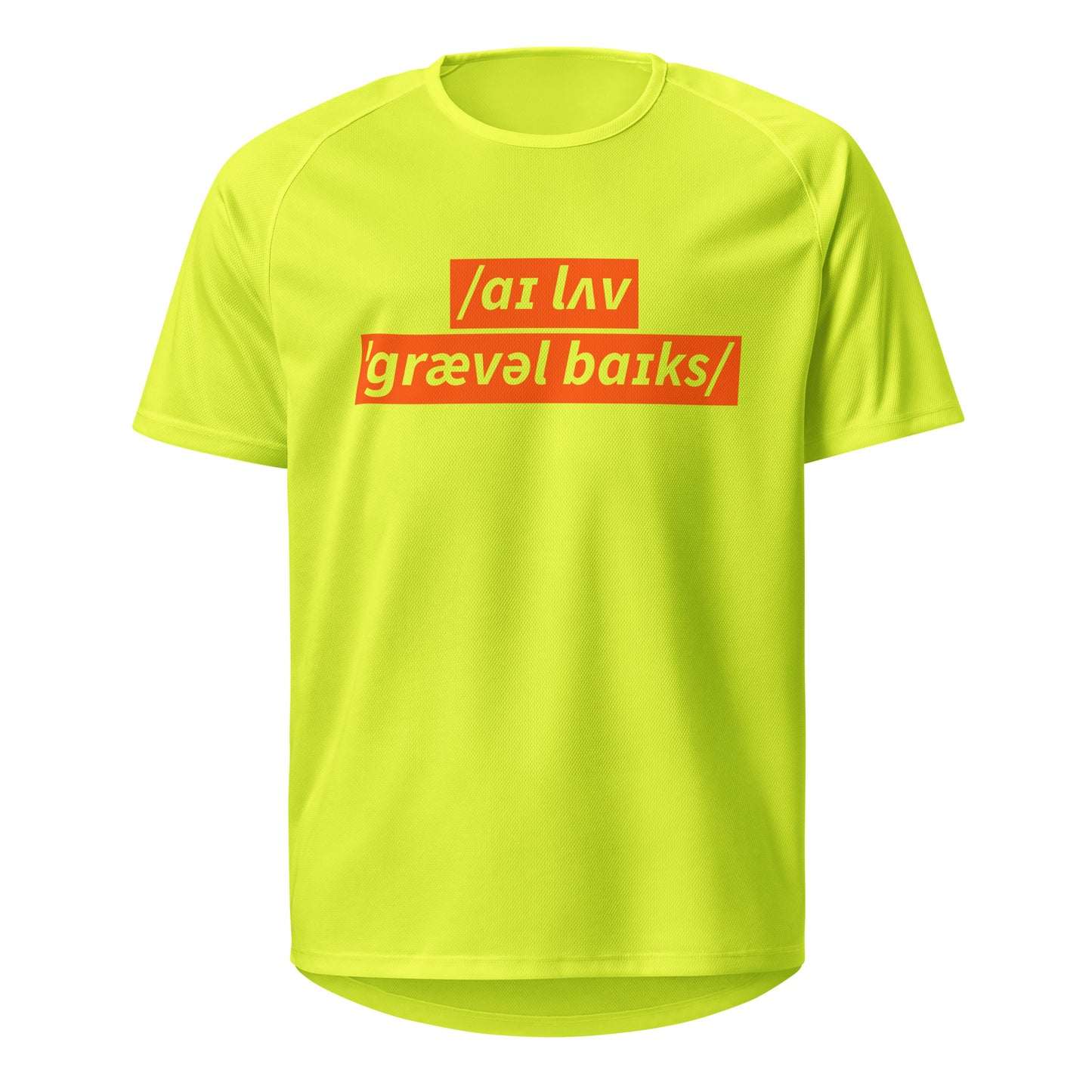 I Love Gravel Bikes Sports Jersey, Adult Cyclist