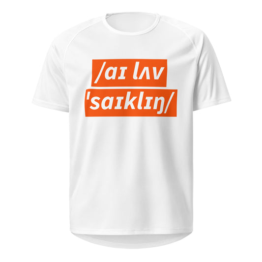 I Love Cycling Sports Jersey, Adult Cyclist