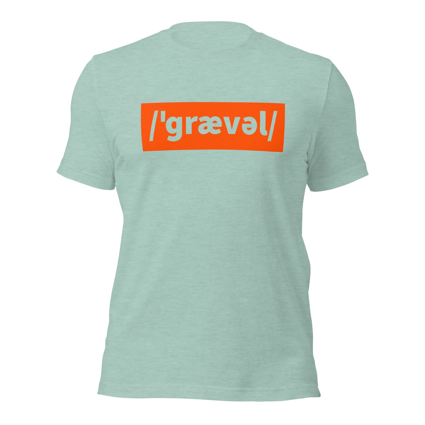 Gravel Bike T-Shirt, Adult Cyclist, Phonetic Spelling