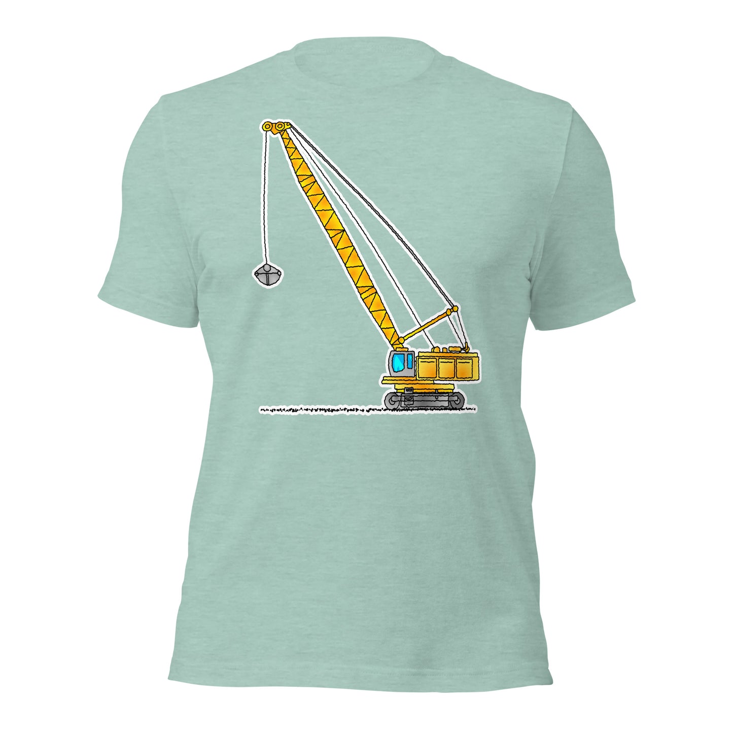 Yellow Crawler Crane T-Shirt, Adult AT019