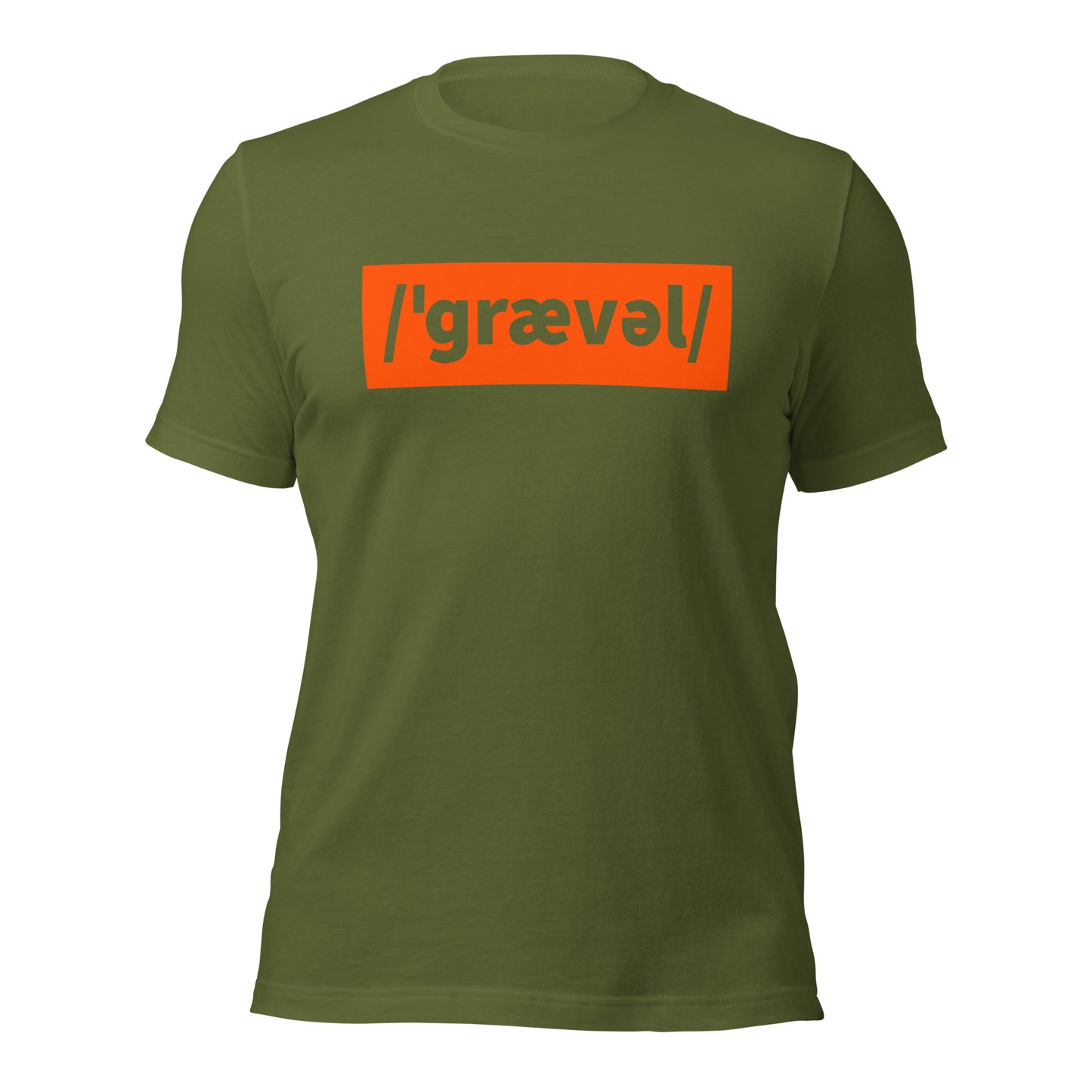 Gravel Bike T-Shirt, Adult Cyclist, Phonetic Spelling