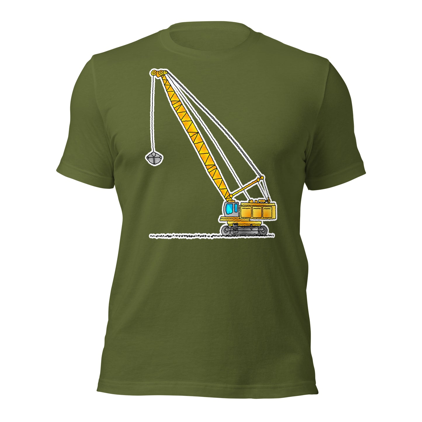 Yellow Crawler Crane T-Shirt, Adult AT019