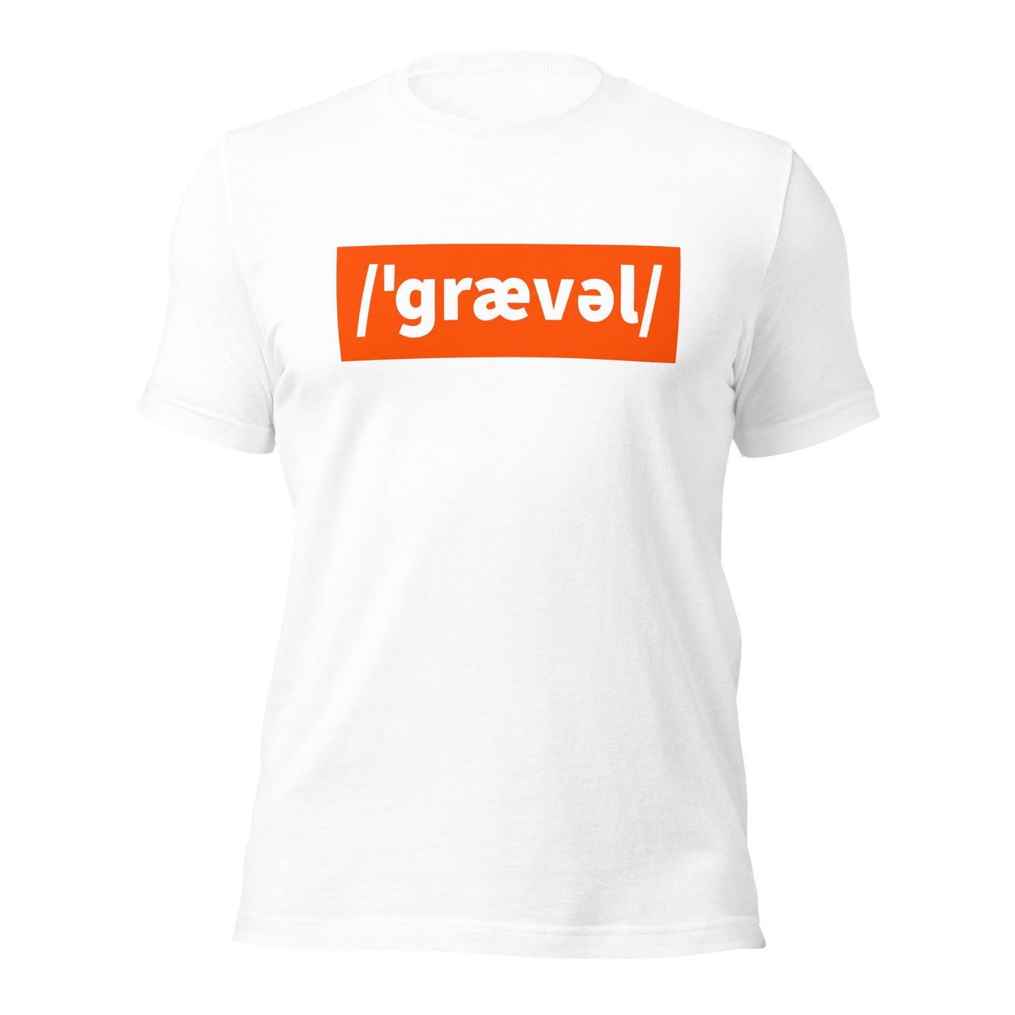 Gravel Bike T-Shirt, Adult Cyclist, Phonetic Spelling