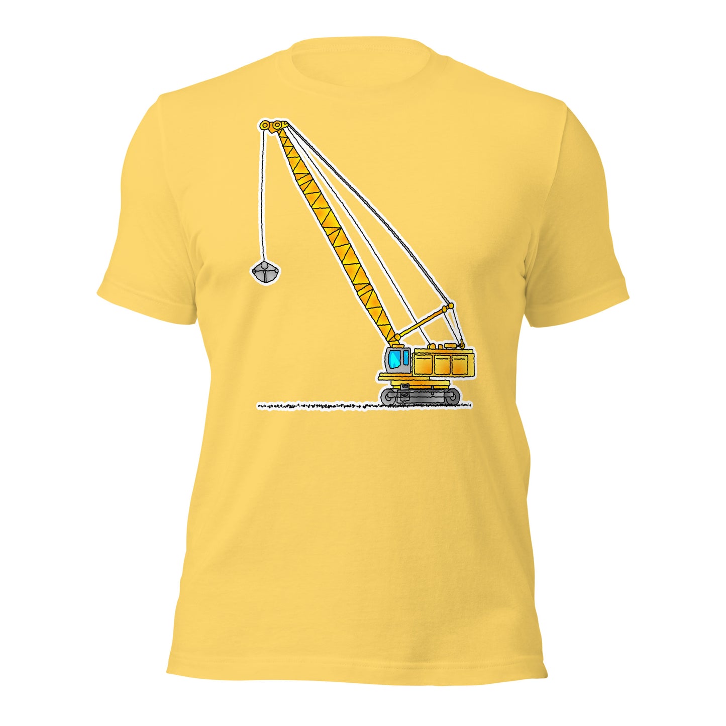 Yellow Crawler Crane T-Shirt, Adult AT019