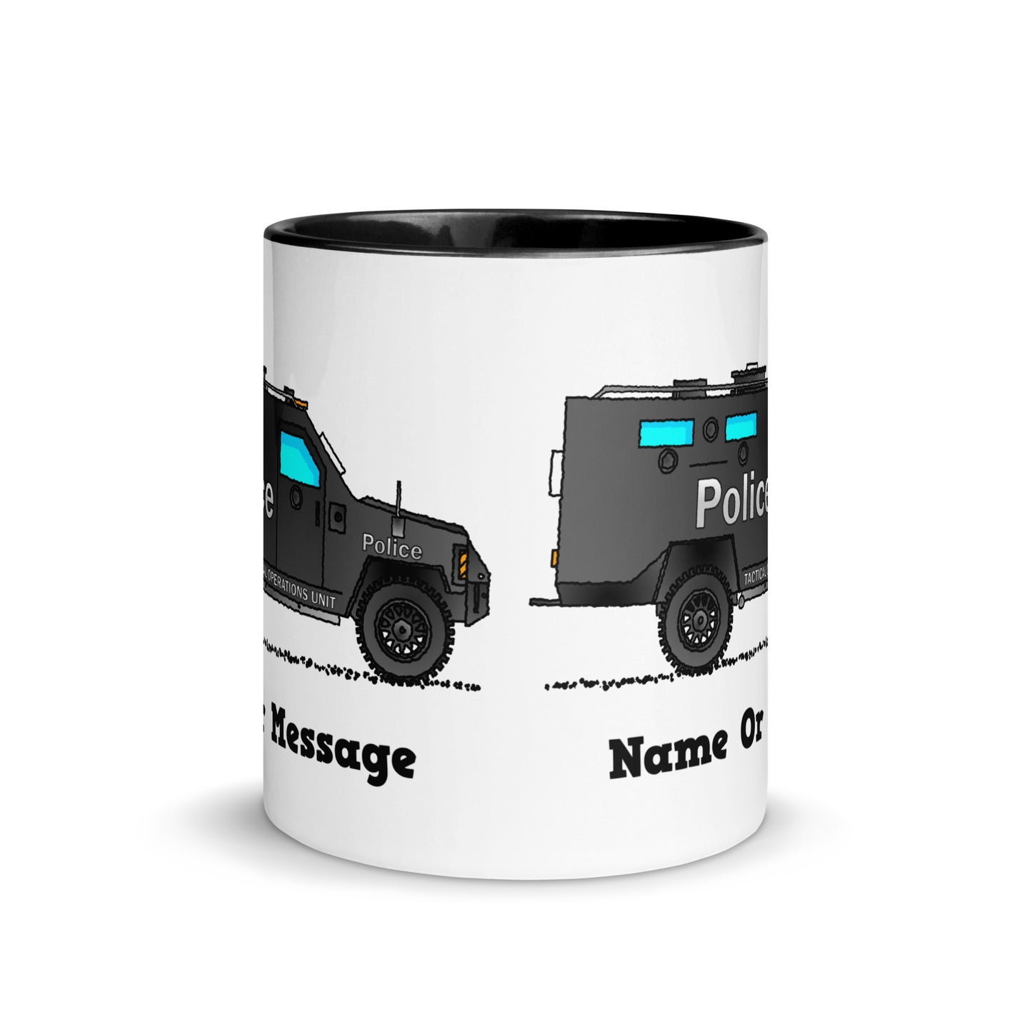 Personalized Police Tactical Operations Unit Mug, Inside And Handle In 6 Colors