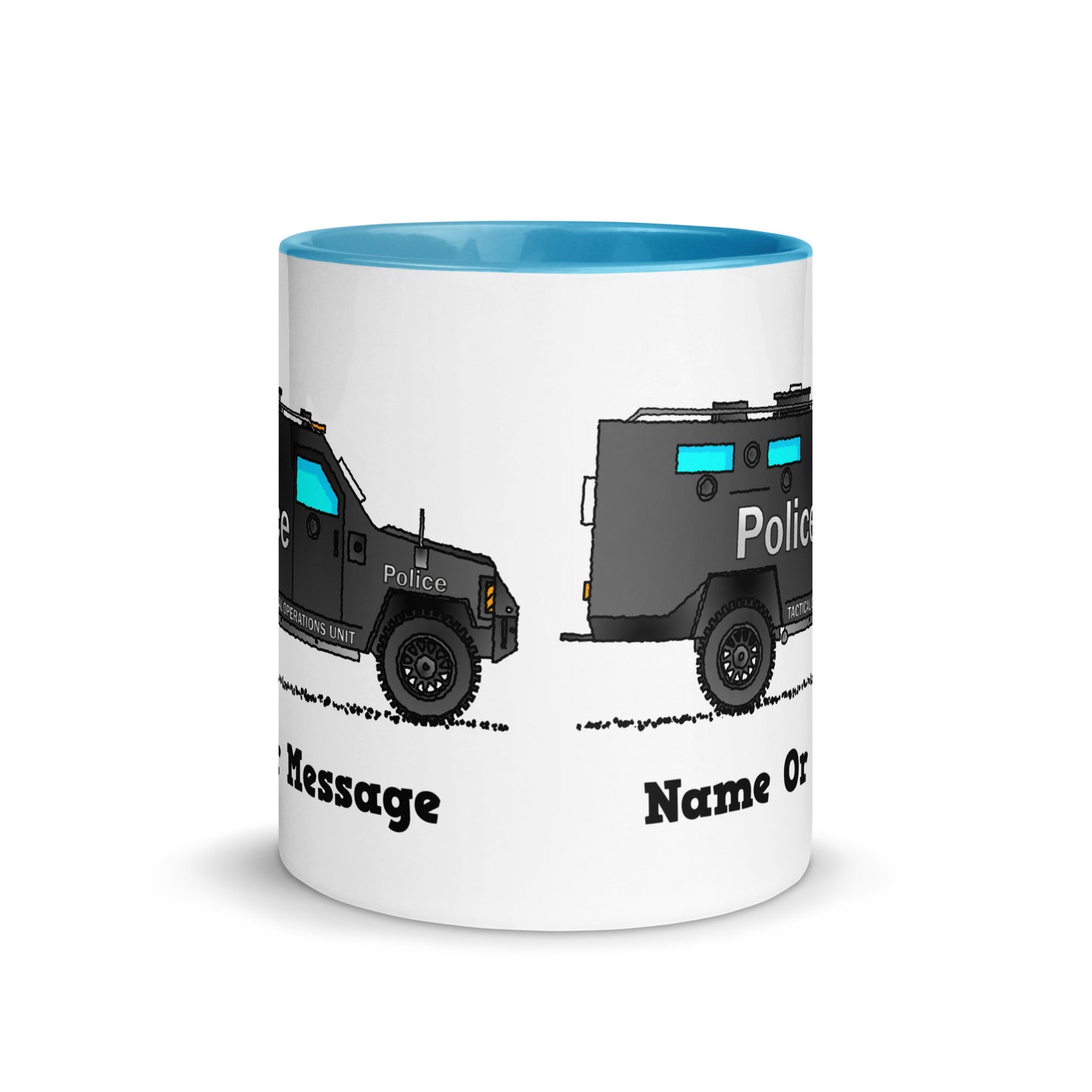 Personalized Police Tactical Operations Unit Mug, Inside And Handle In 6 Colors