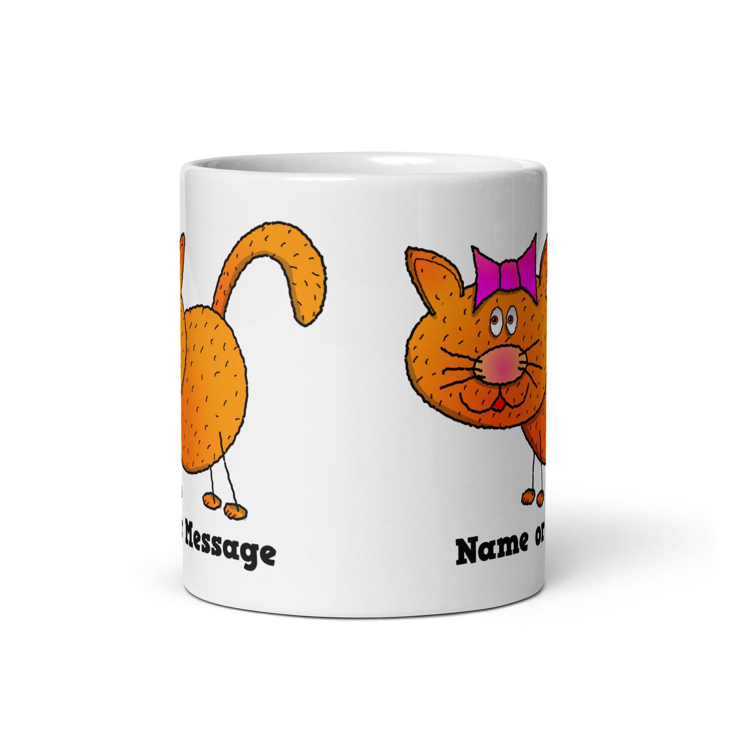 Personalized Cute Orange Cat Mug