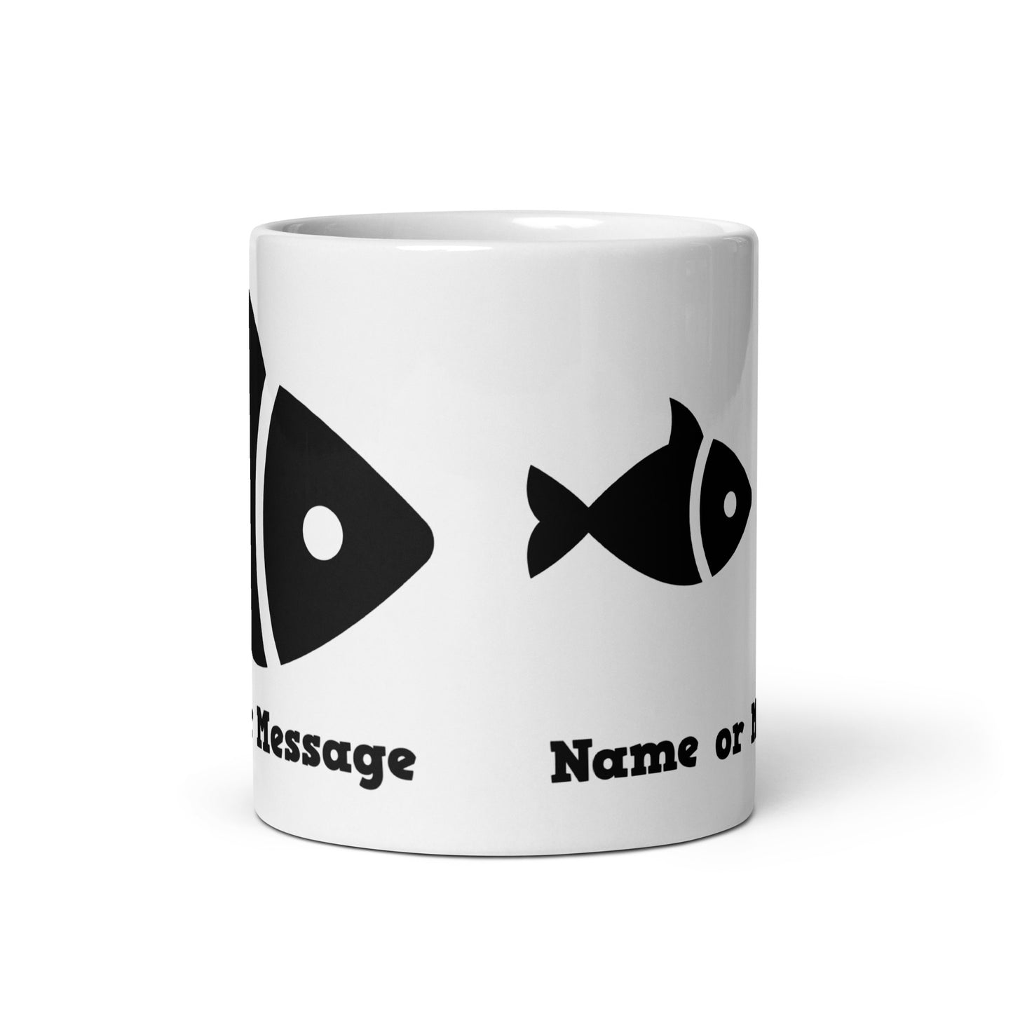 Personalized Big Fish Little Fish Cardboard Box Ravers Mug