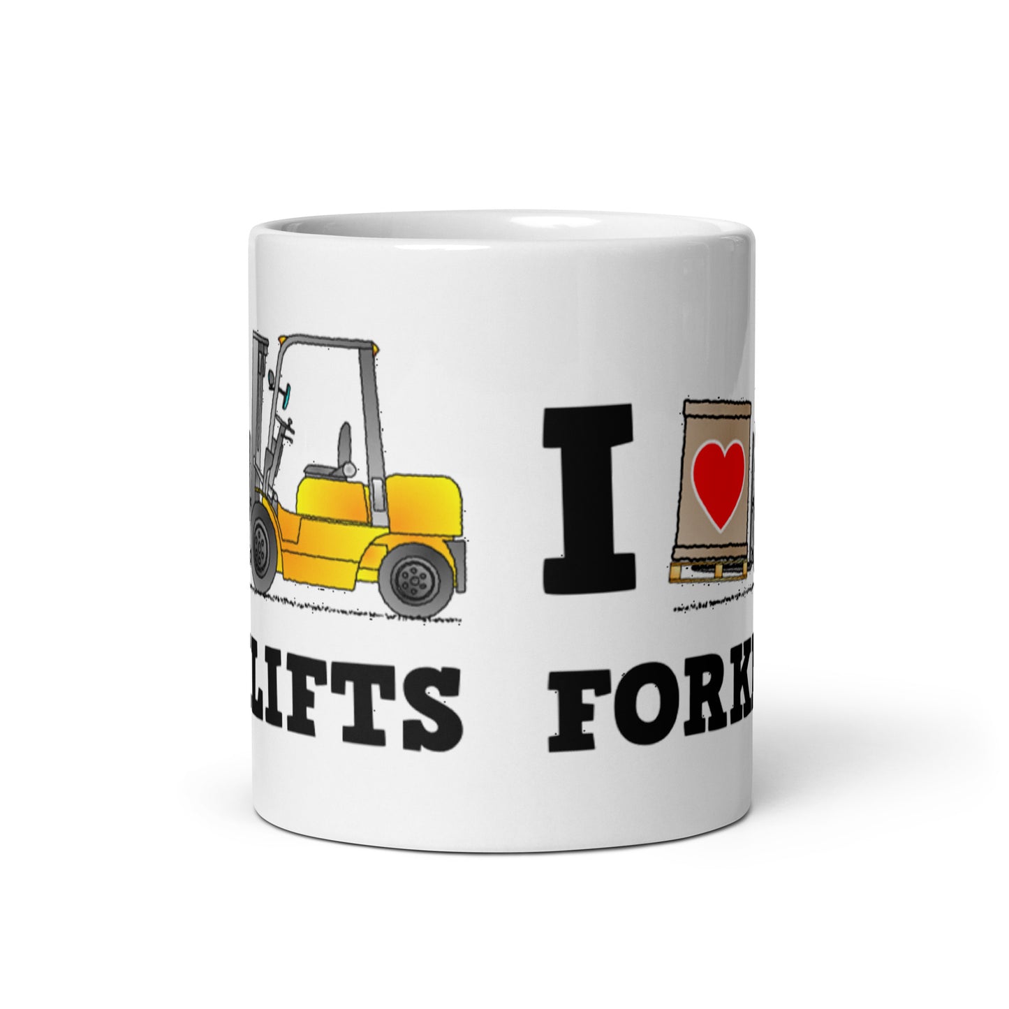 I Love Forklifts Valentines Day Mug