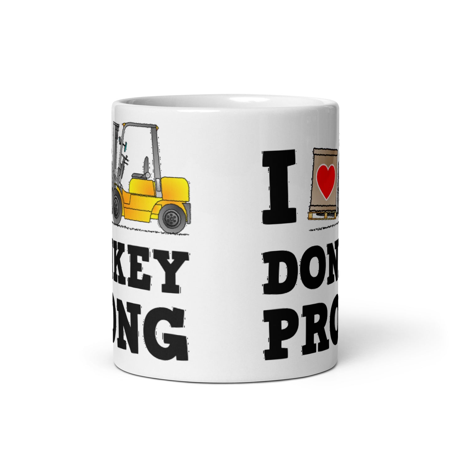 Yellow Donkey Prong Valentines Day Mug