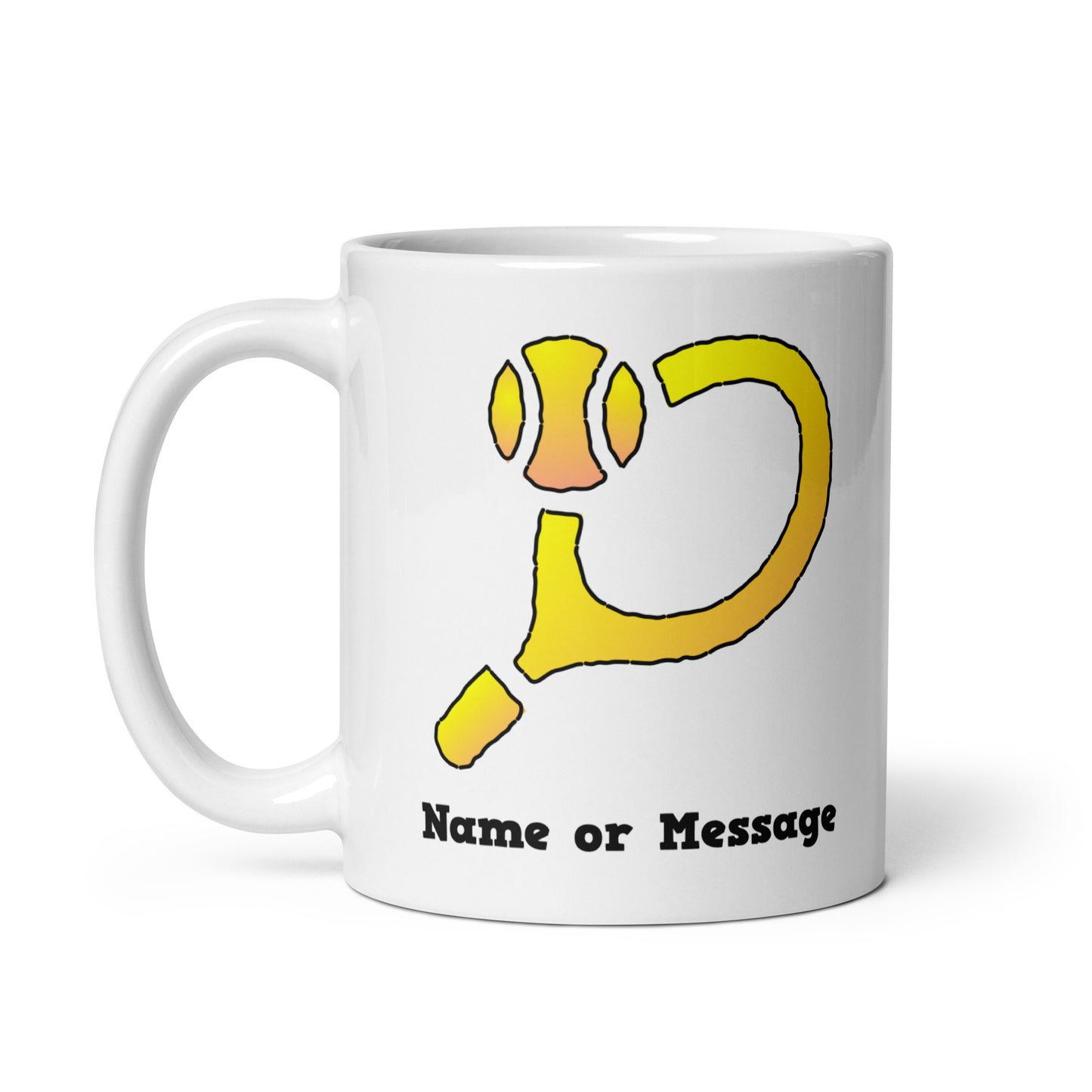Personalized Yellow Tennis Racket And Ball Mug