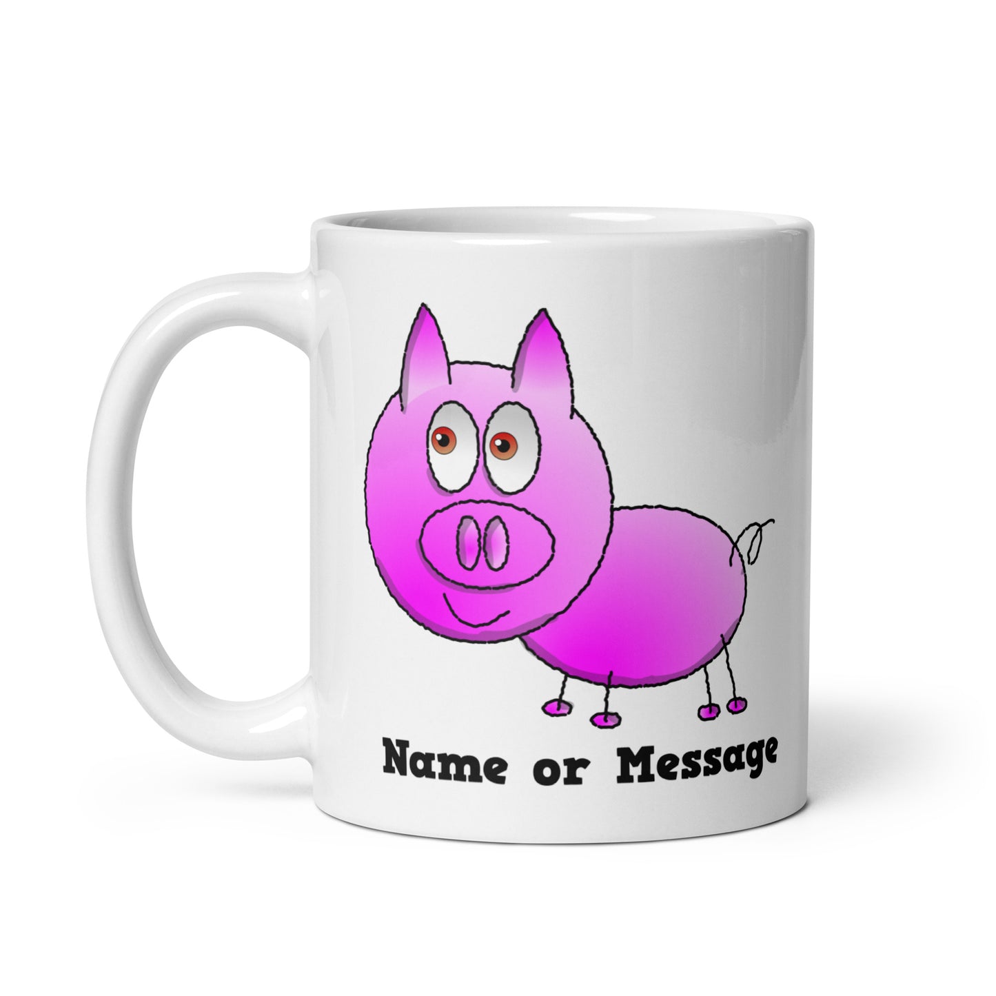 Personalized Pink Piglet Mug