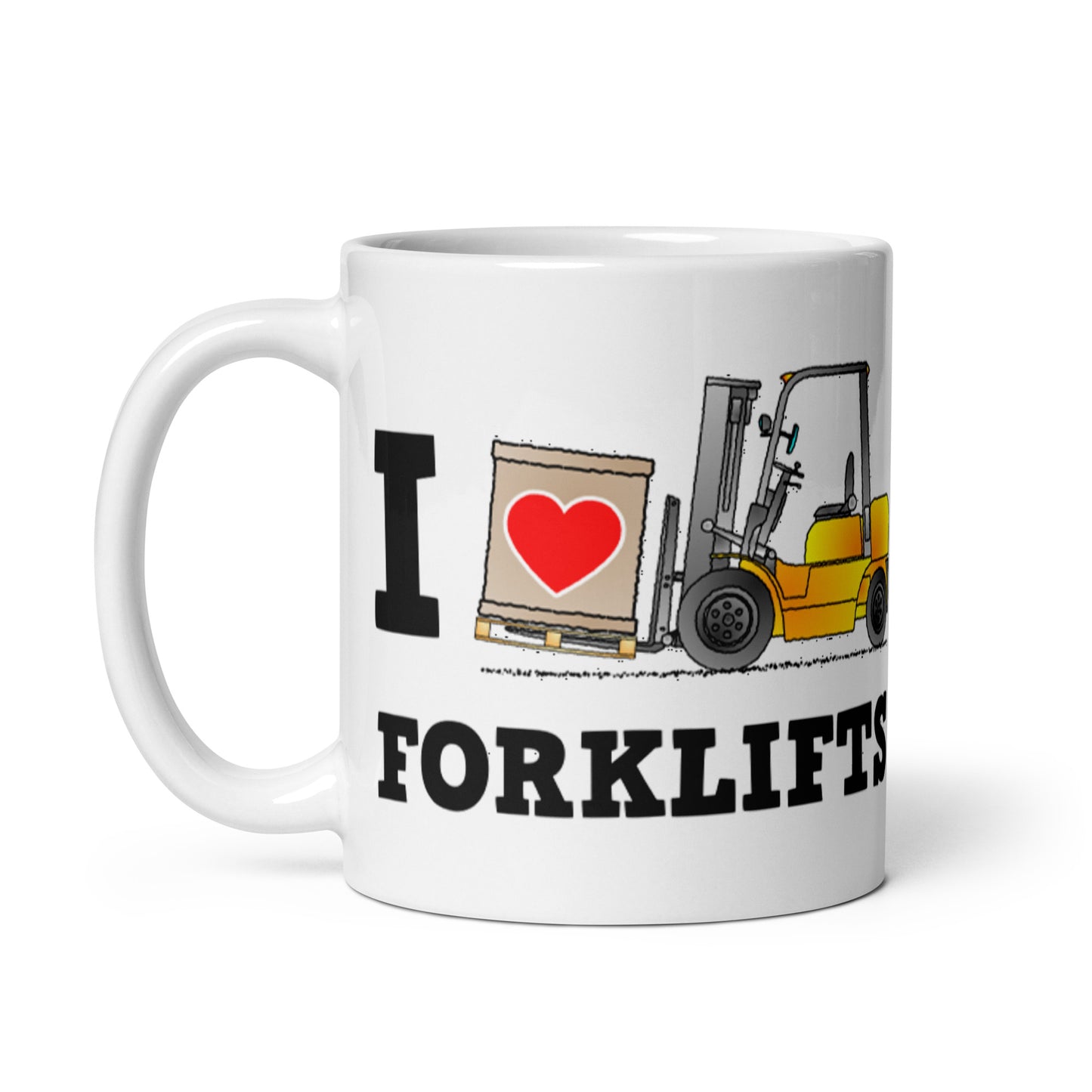 I Love Forklifts Valentines Day Mug