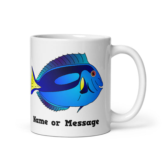 Personalized Blue Fish Mug