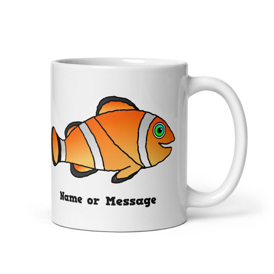 Personalized Orange Clownfish Mug