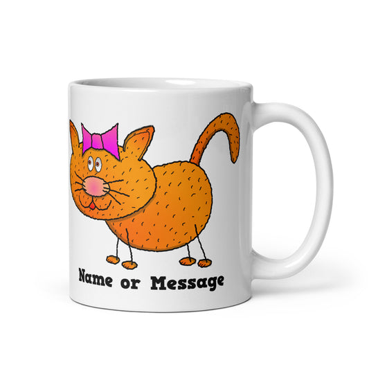 Personalized Cute Orange Cat Mug