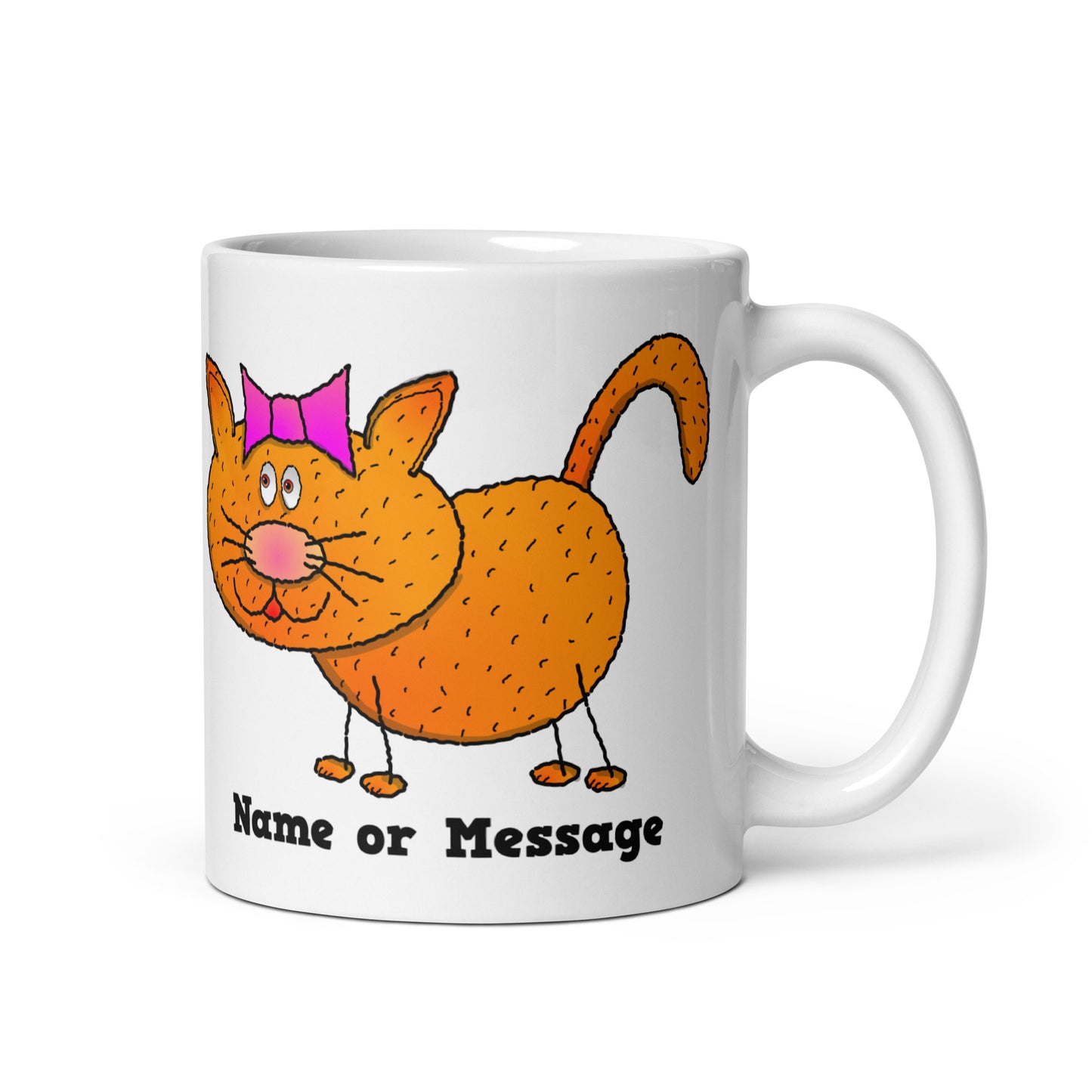 Personalized Cute Orange Cat Mug