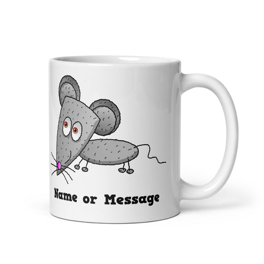 Personalized Grey Mouse Mug