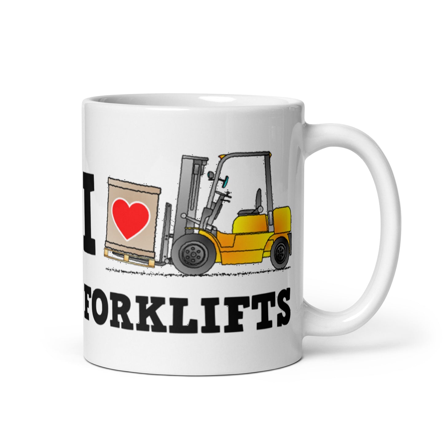 I Love Forklifts Valentines Day Mug