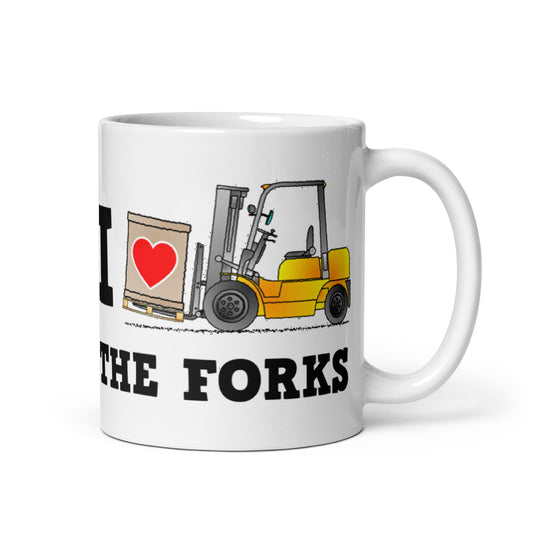 I Love The Forks Valentines Day Mug