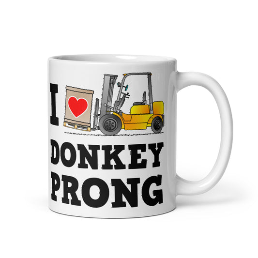 Yellow Donkey Prong Valentines Day Mug