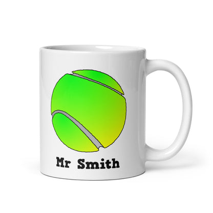 Personalized Tennis Balls Mug - Custom Gift for Tennis Players and Coaches