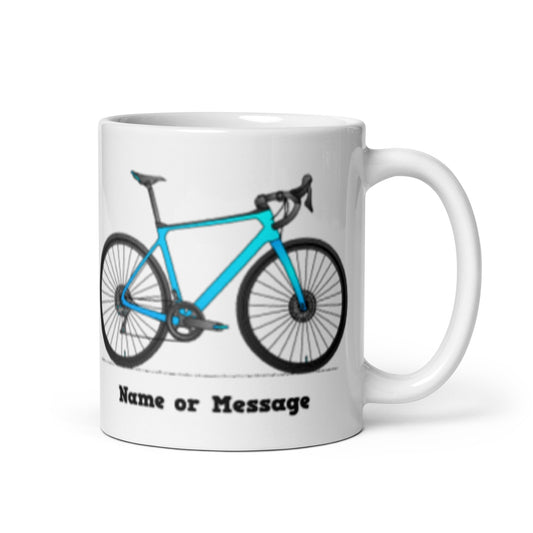 Blue Road Bike Mug, Personalized