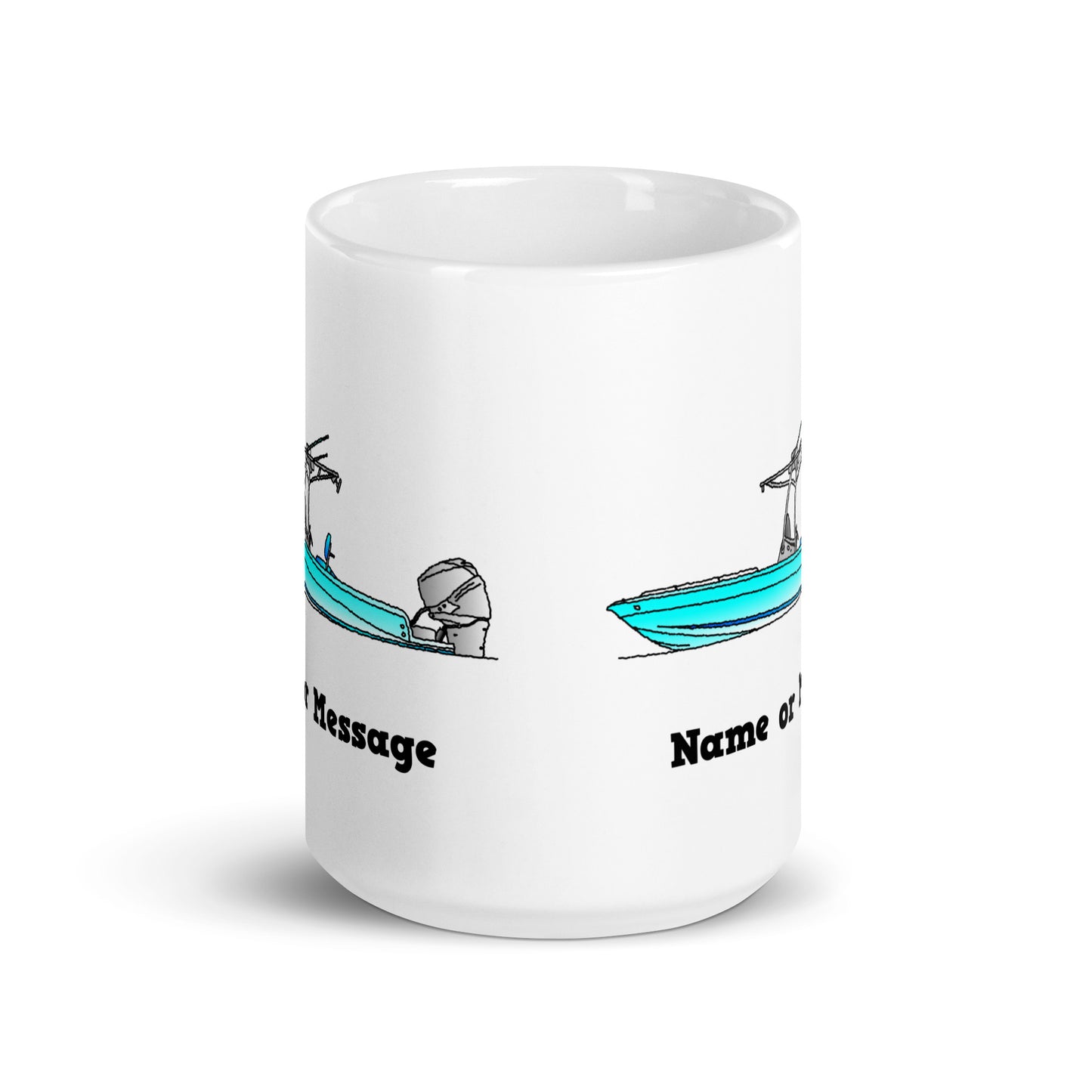 Personalized Blue Power Boat Mug