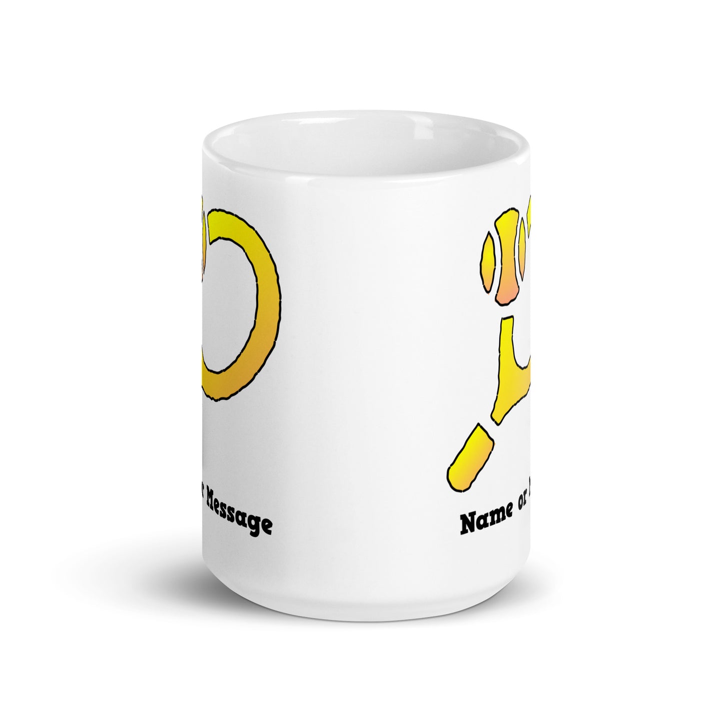Personalized Yellow Tennis Racket And Ball Mug