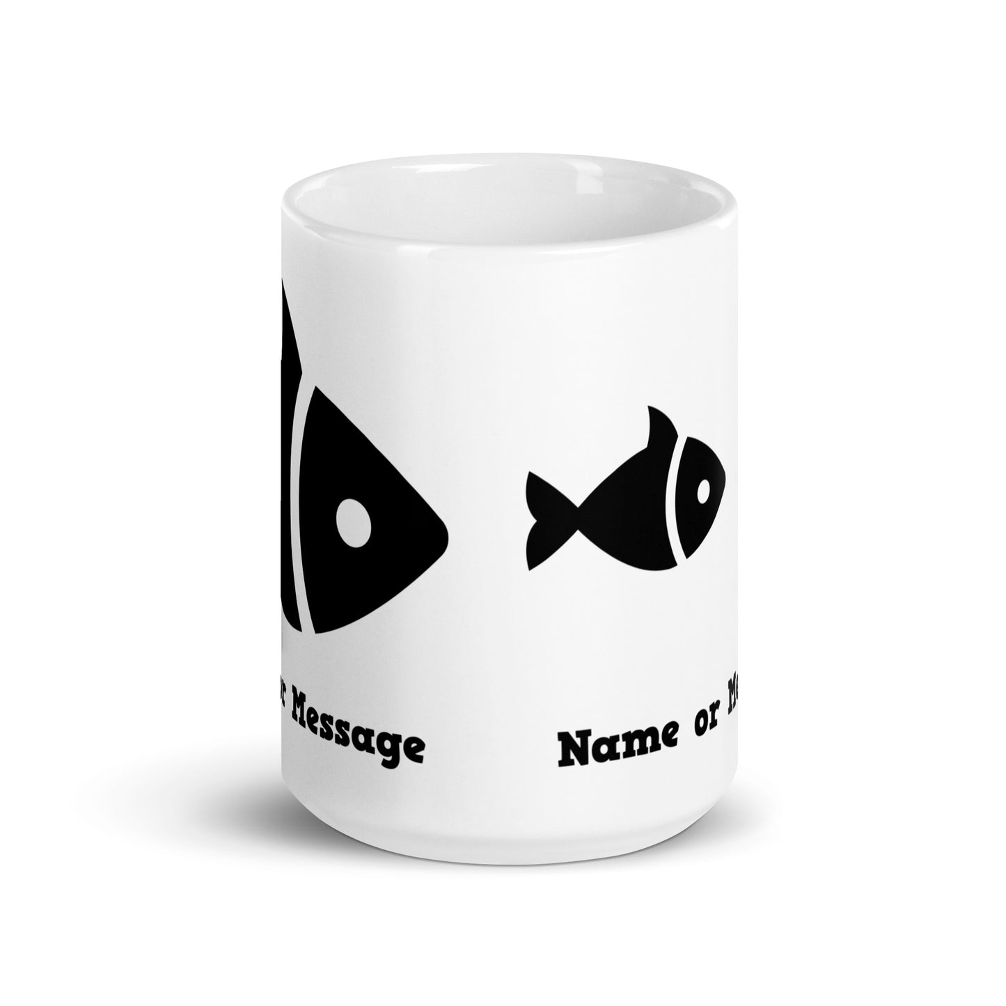 Personalized Big Fish Little Fish Cardboard Box Ravers Mug