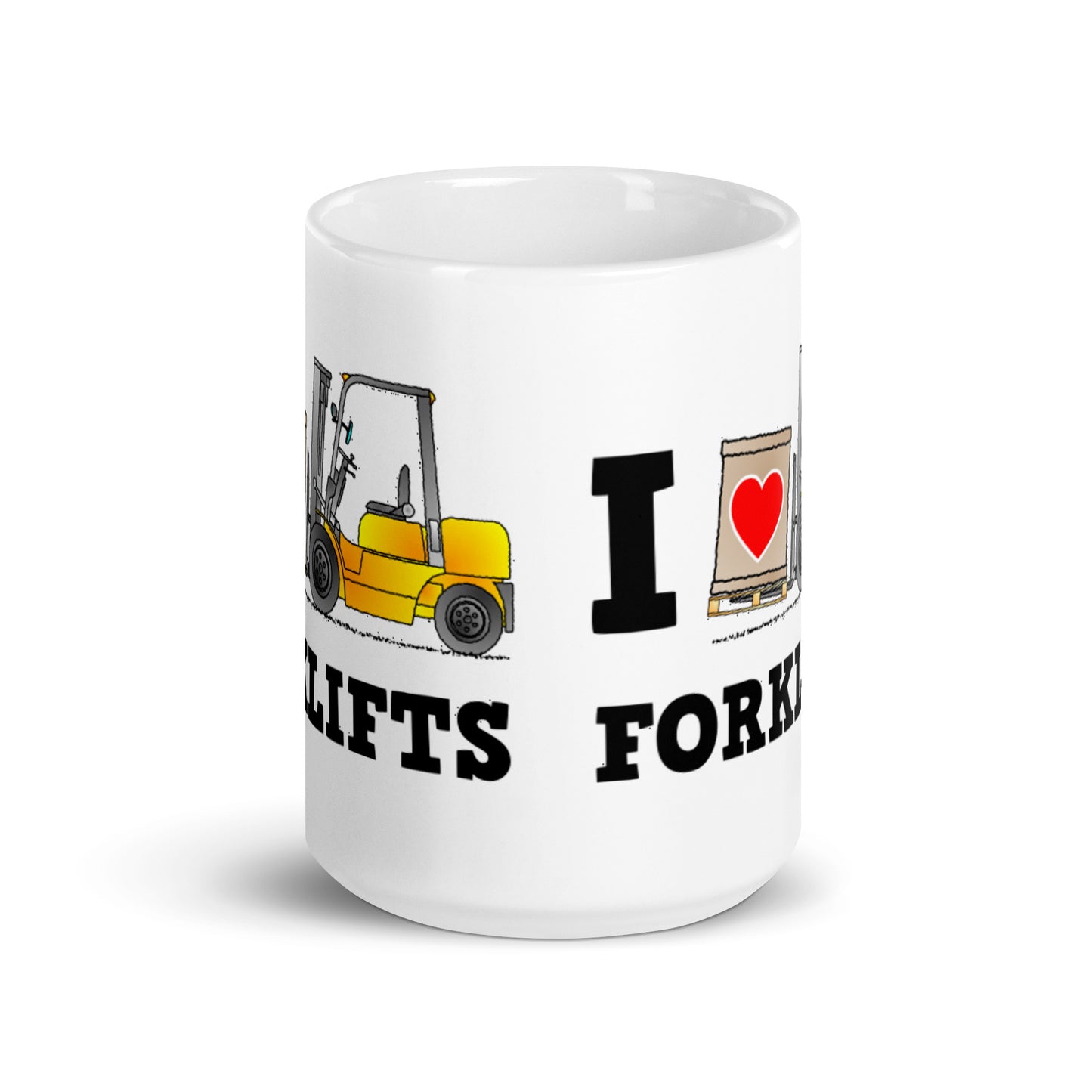 I Love Forklifts Valentines Day Mug